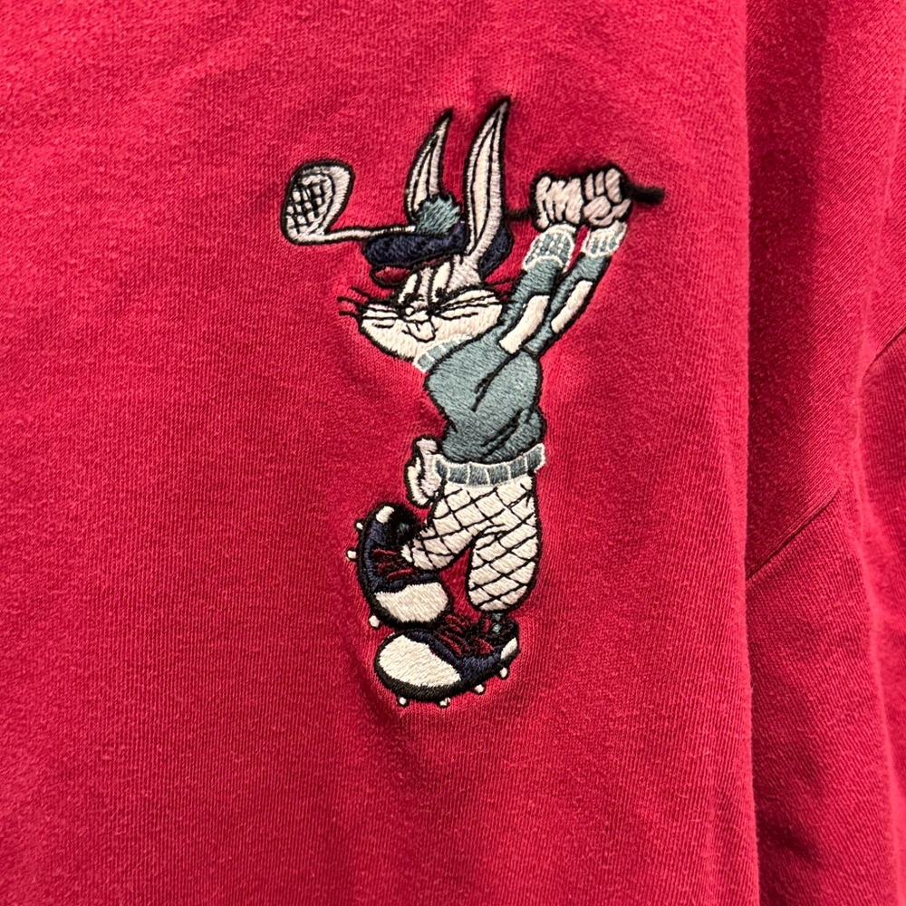 ACME Disney Old School Burgundy Polo Bugs Bunny - oversized large